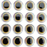 8mm100 Pcs Silver3D Holographic Fishing Lure Eyes, Lifelike Realistic Fishing Lure Eye, Fake Eyes Sizes 6/8/10/12mm for DIY Making Fishing Bait Fly Tying Crafts Fishing Accessories
