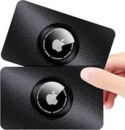 AirTag Wallet Holder Slim Insert [2 Pack] Flexible Thin AirTag Case Cover Compatible with Apple AirTag, for Badge, Gift, Business Card Cases, Air Tag Case Accessories, Patent Pending