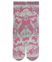 baroque pattern-print socks S,L Gray