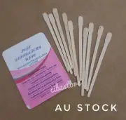 10PCS Waxing Stick Face Eyebrow Hair Removal Wax Applicator Wood Spatula & Wipe
