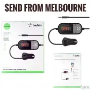 NEW Belkin FM Transmitter TUNECAST IN-CAR 3.5MM AUX iPhone Samsung iPod F8Z880AU