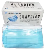 Earloop Face Mask, 3 Ply, ASTM Level 2, Sentinel 1/3/6/10 Boxes