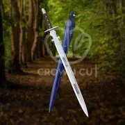 30" Hand Forged Carbon Steel Outdoor Camping Jungle Gurkha Sword With Sheath