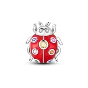 925 Sterling Silver Ladybug Charms For Diy Jewelry Fits Bracelets