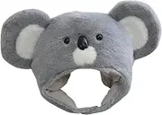 HAWILLOSCH Koala Hat for Adults Plush Animal Headband with Realistic Ears Fun Dress Up Accessory for Parties Photo Booths and Cosplay Events
