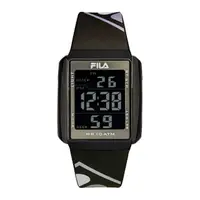 在飛比找PChome24h購物優惠-【FILA 斐樂】簡約方形電子錶-個性黑/38-325-00
