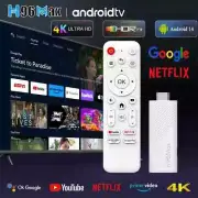 New Mini TV Stick Android 14 Smart TV Box Wifi6 4K HD Google Voice Media Player