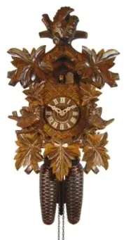 Cuckoo Clock 7-leaves, sparrow, lark 2.5010.01.P NEW