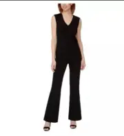 Buffalo David Bitton Women's One-Piece Ponte Jumpsuit, Black, Size L