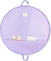 [Kendall Country] Girls & Adult Tutu Garment Bag – Pancake Dance Bag with 3 in Gusset – Inner Strap & Hanger Loop Hold Shape of Tutus