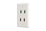 2 USB3.0 + 2 HDMI Port Component Composite Wall Face Plate Panel