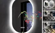 24x36 Oval LED Bathroom Mirror with Lights, Anti-Fog, Bluetooth Speaker, 3