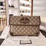 精品二手 GUCCI 古馳 GG SUPREME帆布腰包 虎頭腰包 斜挎包 男士腰包 493930