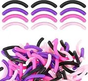 ITADAKU 100 Pcs Eyelash Curler Refill Pads, Silicone Rubber Curler Replacement Refill Pads High Elastic Eye Lash Soft Curler Pads Universal Eye Lash Curler Replacement (4 Colors)