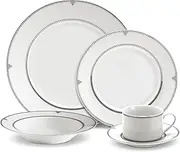 Mikasa 5162460 Regent Bead 40-Piece Porcelain Dinnerware Set, Service for 8