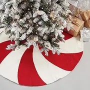 [SARO LIFESTYLE] Winter Wonderland Candy Cane Tree Skirt