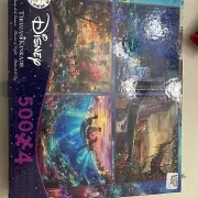 Disney Thomas Kinkade 4 in 1 Puzzle Set