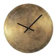 SSH COLLECTION Santos 60cm Wide Round Wall Clock - Antique Brass