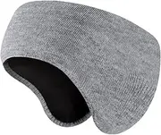 [Erhigher] Mens Womens Ear Warmers Headbands, Solid Color High Elastic Foldable Ear Muffs Ear Warmers Headband for Running Cycling Hiking Skiing Grey