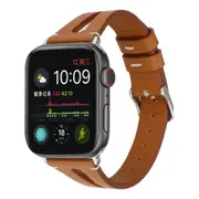Simple V-shaped Leather Strap for Apple Watch Series 5 & 4 38mm(Brown)