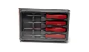 Snap On Tools NEW ASA204BR 4 Piece RED Mini Hard Handle Hook & Pick Set USA