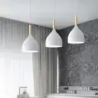 Wood Lamp Kitchen Pendant Light Dining Room Ceiling Light White Pendant Lighting