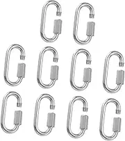 Connecting Ring Chain Link Connector D-Ring Hooks Lightweight Clips Replacement Titanium S Carabiner Clip Small Trailer Quick Link Carabiner Aluminum Silver Stainless Steel