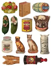 13 Victorian Food & Trade Card Images EPHEMERA Junk Journal Vintage Style SUPPLY