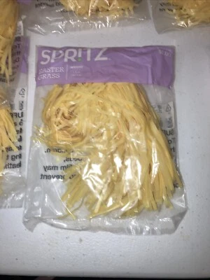 SHREDDED GIFT BASKET EASTER GRASS TABLE DECORATION-ARTS & CRAFTS Yellow -1