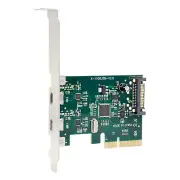 PCI-E 4x Express to USB 3.1 USB-C Type C Dual Port Add on Riser Expansion Card r