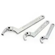 Adjustable Wrench Hook Spanner Head CR-V Spanner Key Round Bolt Hand Tools