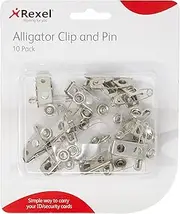 Rexel Id Alligator Clip and Pin 10Pk (Hangsell)
