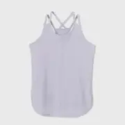 All In Motion Girls 6X Light Blue Tank Top Double Woven Stretch