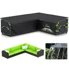 UIRWAY L-Shape Outdoor Sectional Sofa Cover Waterproof with Air Vent, 110" L/...
