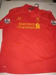 LIVERPOOL- RAHEEM STERLING HAND SIGNED 2012-13 HOME JERSEY+ PHOTO PROOF + C.O.A
