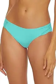 [Trina Turk] Women's Monaco Tab Side Bikini Bottom, Cheeky Coverage, Swimwear Separates
