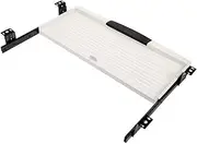 LAPYAPPE 1 Set Under Desk Keyboard Tray Slide Out Keyboard Extender with Ergonomic Design Space Saving Storage for Office Easy Installation and Grey Color Fits Standard Desks