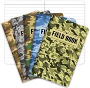 Field Notebook - 3.5"X5.5" - Camouflage - Lined Memo Book - Pack of 5