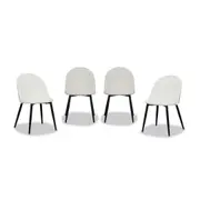 Londyn Dining Chairs - Cream Boucle Set of Four Bundle