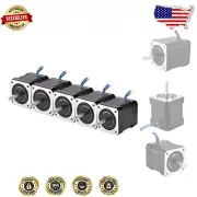 5PCS NEMA 17 Bipolar Motors - 2A, 1.8º Step Angle for 3D Printing & CNC Machines