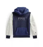 POLO RALPH LAUREN KIDS SHERPA NAVY MULTI COLORBLOCK FLEECE PULLOVER SIZE 7 NWT