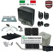 Automatic Electric Sliding Gate Solar Powered Kit, Italian Made Ultra Fast Motor
