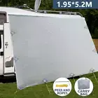 5.2M Caravan Privacy Screens 1.95m Roll Out Awning End Wall Side Sun Shade Grey