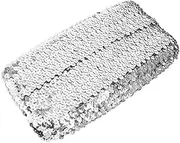 jojofuny Sparkling Sequin Fringe Trim Elastic Band for DIY Crafts Embroidery Clothes Trim Multi Purpose Decorative Trim for Clothing Curtains and Tablecloths