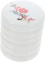 OHPHCALL 1 Set of Pigment Plates Chinese Painting Calligraphy Plates Hand Painted Ceramic Ware