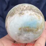 0.81LB Natural amazonite ball quartz crystal sphere 65mm reiki healing XQ868