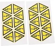 Zerodeko 20Pcs Caution Labels for Machine Safety Strong Adhesive Decals for Factory Supply Warning Stickers with High Toughness for Electrical Box Doors