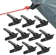 Tarp Holder,Waterproof Tent Clip Alligator Clips | Alligator Clip with Inverted Teeth for Outdoor Camping, Canopy Tents, Pool Covers, Or