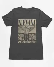 Nirvana In Utero Album Concert Tour Merch Faded Vintage 100% Cotton Shirt 101882