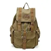 21101AMG Specially High Density Thick Canvas Backpack Large Army Green L